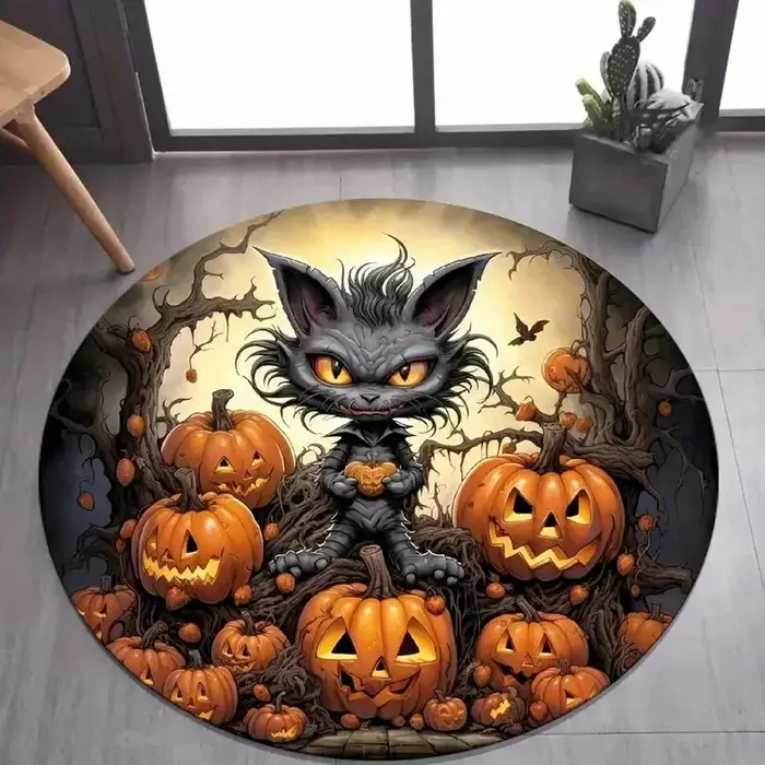 Tapis rond imprimé HD le cauchemar avant noël, exquis, pour salon, chambre à coucher, canapé, porte d'entrée, chaise de table, cadeau