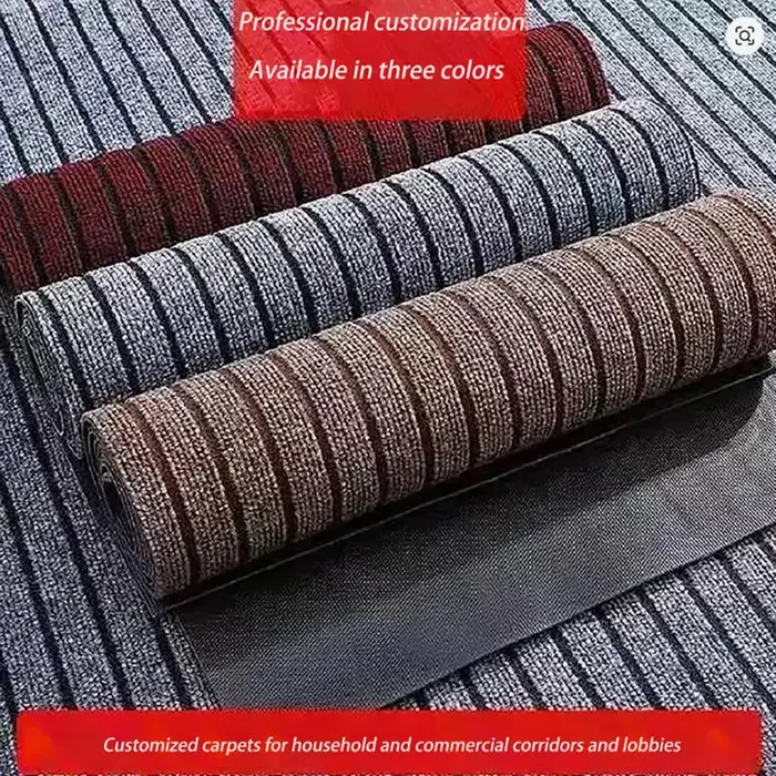Tapis rayé classique pour porte