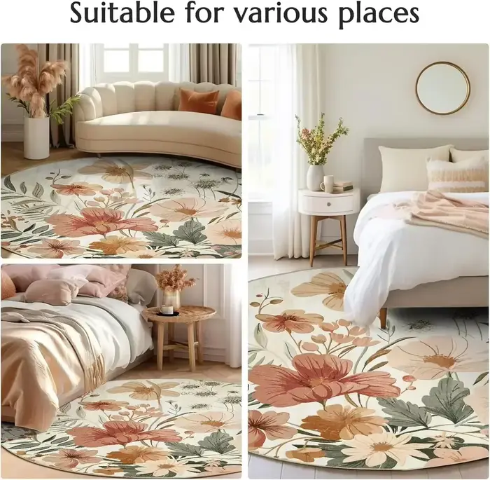 Tapis circulaire, tapis de sol bohème