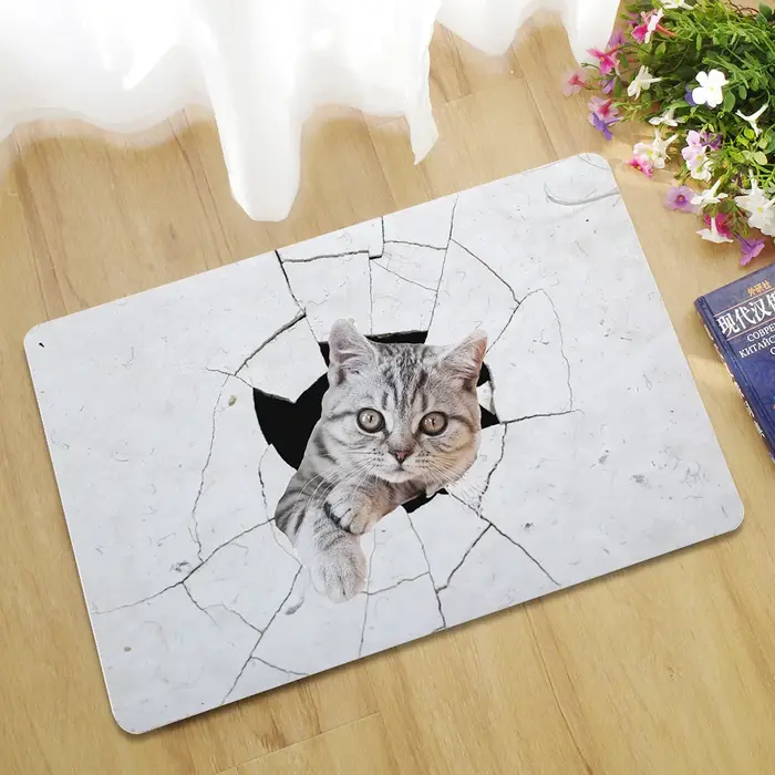Tapis de bain mural pour chat