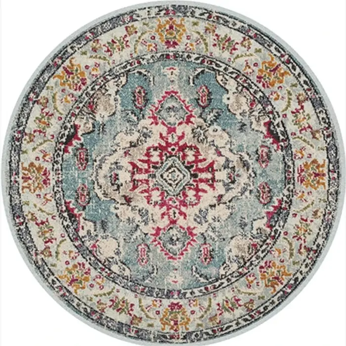 Tapis européens ronds à poils courts
