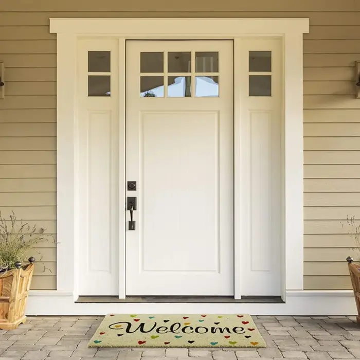 Tapis de Bienvenue Amusant en Polymère pour Porte d'Entrée Extérieure et Intérieure
