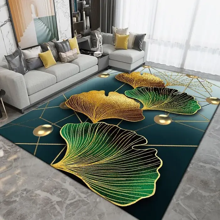 Tapis de luxe gris, décoration de salon