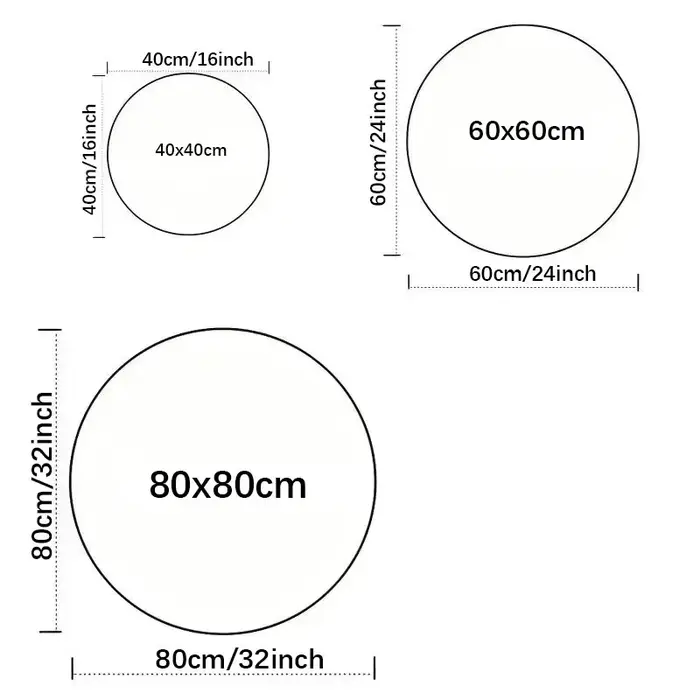 Tapis rond Mandala, tapis de sol géométrique