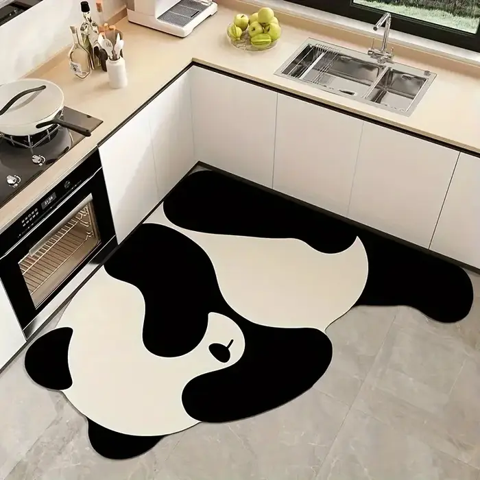 VIKAMA Tapis de cuisine Panda de dessin animé
