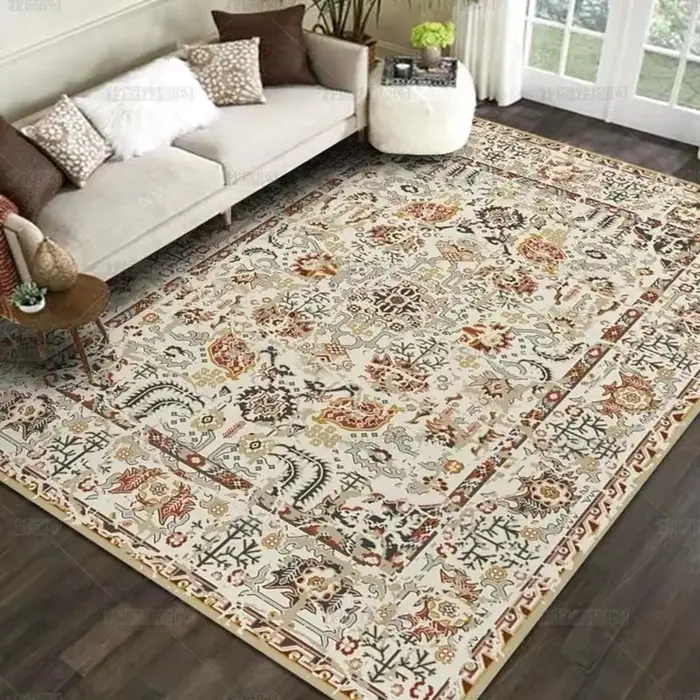 Tapis de Style ethnique rétro pour salon, décoration de chambre à coucher, antidérapant, lavable, pour porche, salle à manger, salon