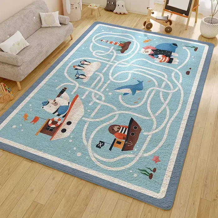 Tapis décoratif nordique pour chambre d'enfant