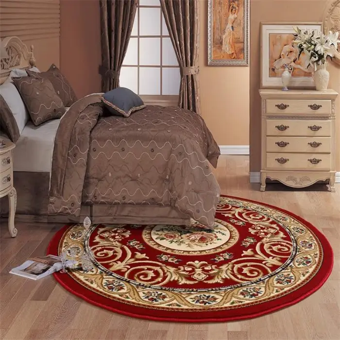 Tapis européens ronds à poils courts