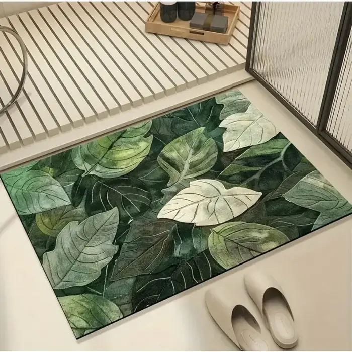 Tapis de sol visuel tridimensionnel plante verte