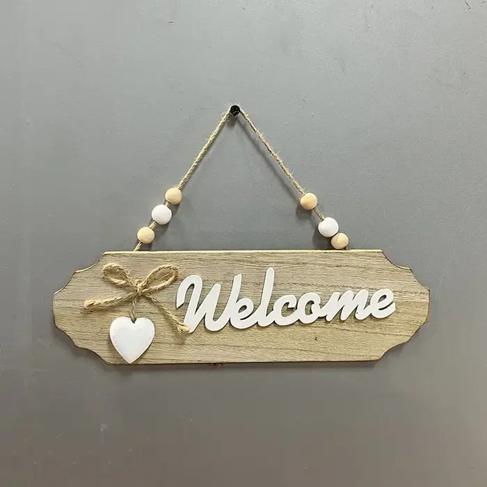 Bienvenue à la maison – Décoration murale en bois – Marque Bow Listing