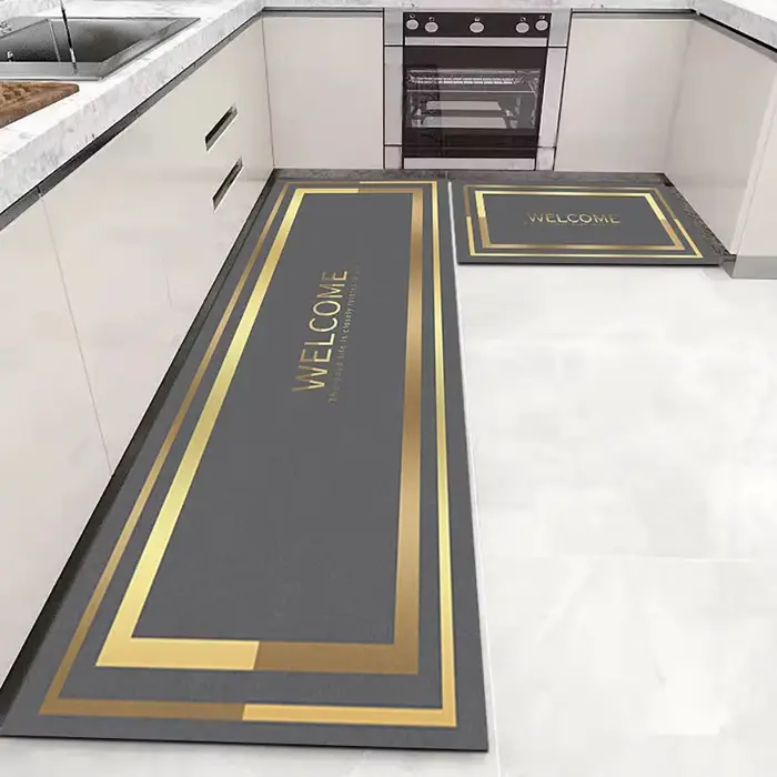 Tapis de sol de cuisine, tapis long pour chambre à coucher, tapis de couloir, tapis doux lavable, ta