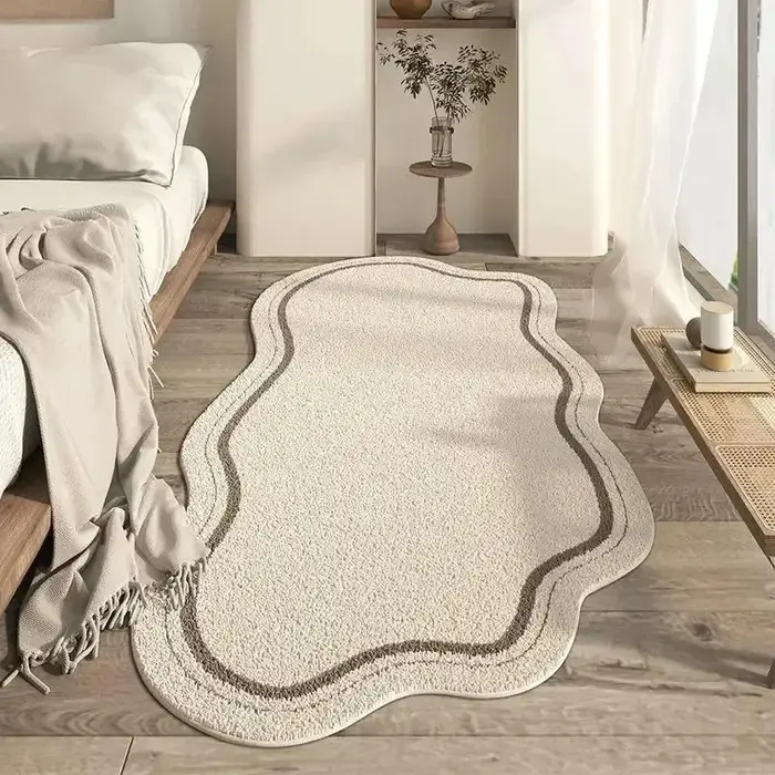 Tapis VIKAMA moderne et simple en forme de nuage irrégulier pour salon