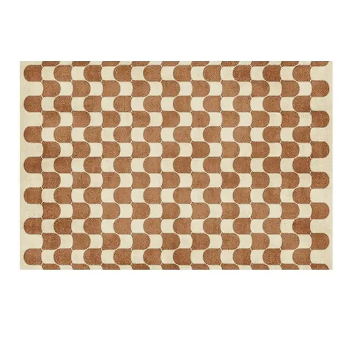 Tapis en damier rétro français