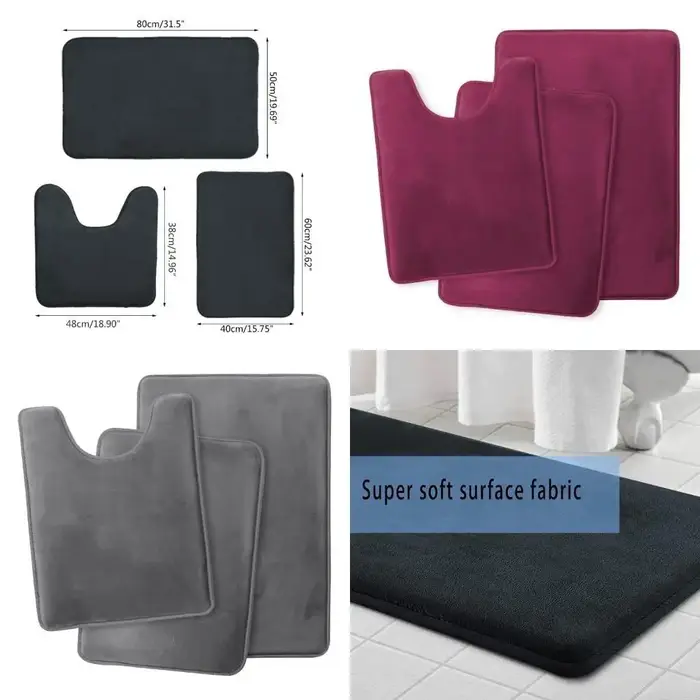 Ensemble G6KF 3 tapis salle bain