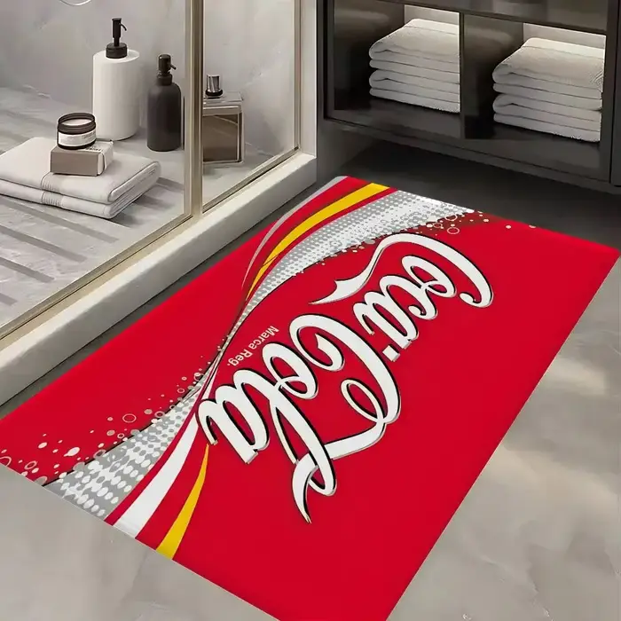 Tapis de porte vintage avec logo Coca-Cola