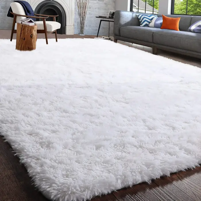 Tapis en fourrure tapis de salon chambre moderne Style nordique décoration tapis grande taille noir gris blanc antidérapant tapis pour enfants