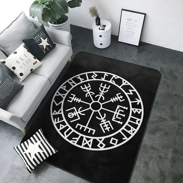 Tapis Viking arbre de vie tapis mythique norvégien Design tapis Viking tapis celtique antidérapant p