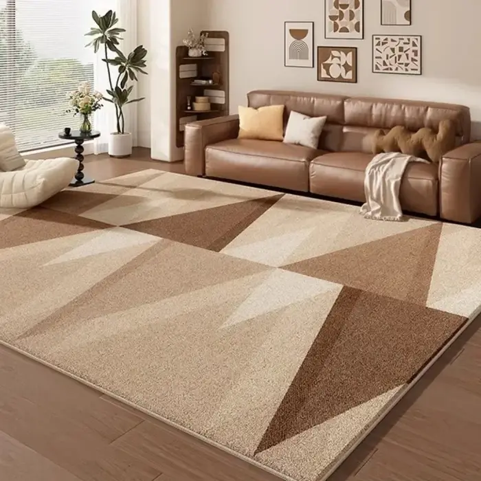 Tapis de salon couleur crème, luxe léger, décoration intérieure, tapis de chambre, grande taille, ta