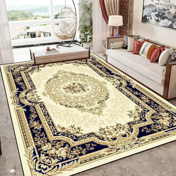 VIKAMA Tapis vintage européen de grande taille