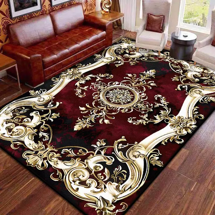 Tapis de grande surface rétro rouge