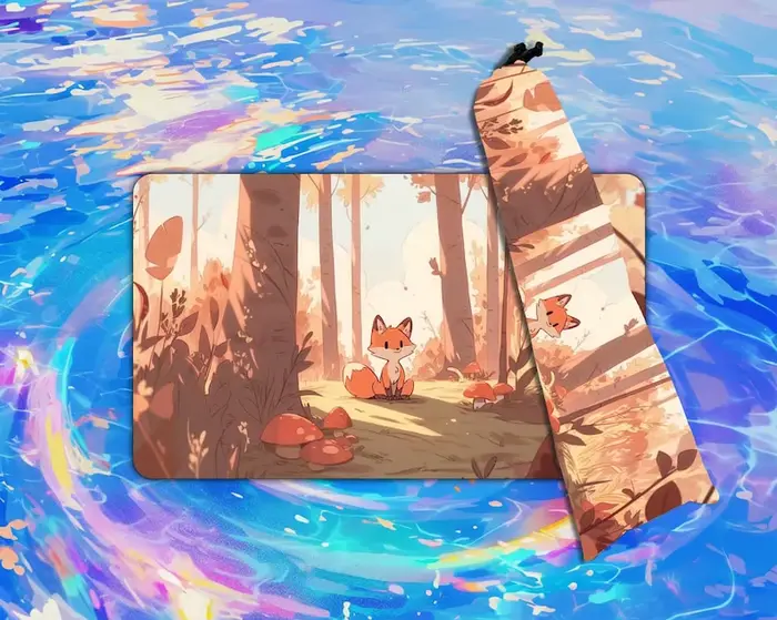 Tapis de jeu mignon renard 24 "x 14"