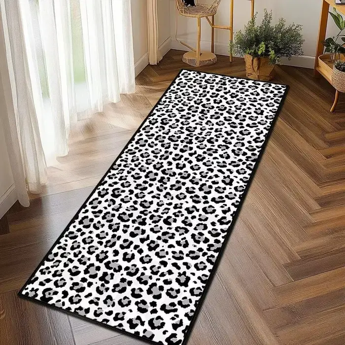 Tapis de couloir imprimé léopard
