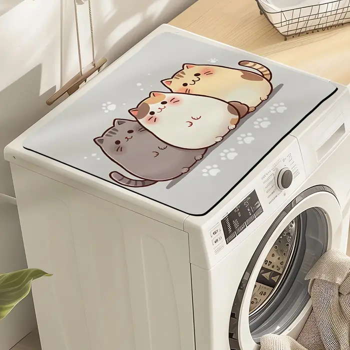 Tapis anti-poussière pour Machine à laver chat mignon
