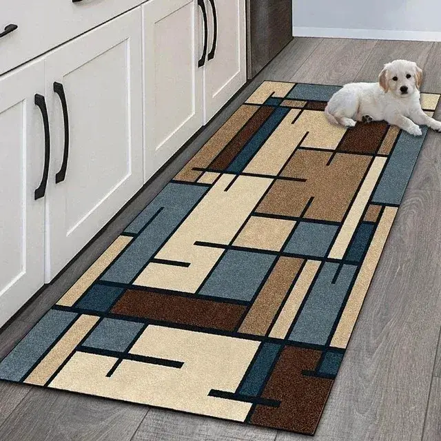 VIKAMA Tapis de sol de cuisine géométrique simple