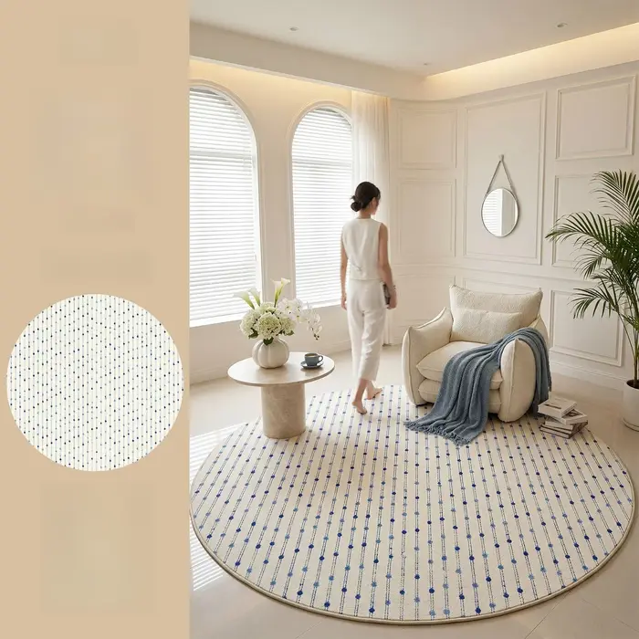 Tapis rond de style moderne pour la décoration du salon