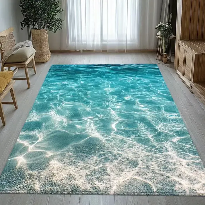 Tapis à motif ondulé - Tapis de style américain adapté aux entrées