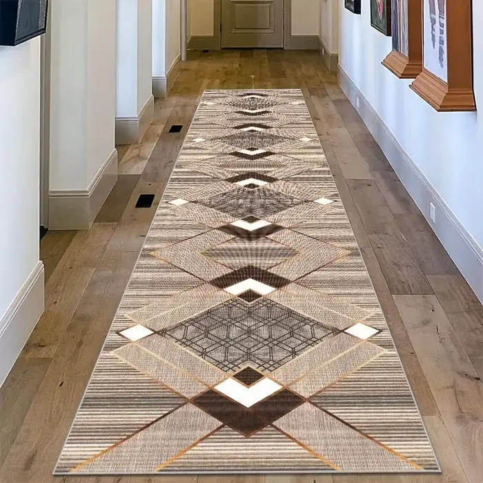 Tapis de couloir de style géométrique marocain, antidérapant, long, pour buanderie, chambre, cuisine, décoration intérieure, nouveaux produits