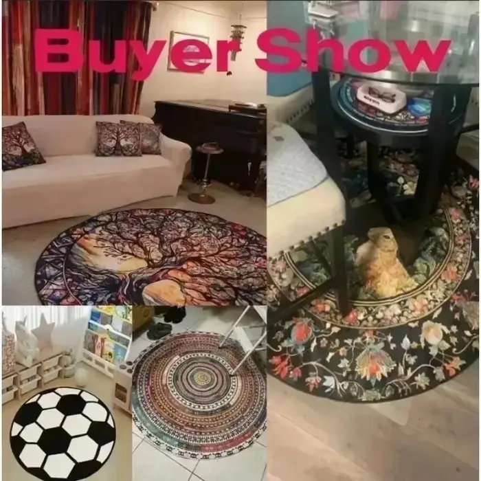 Tapis rond pour chambre d'enfants