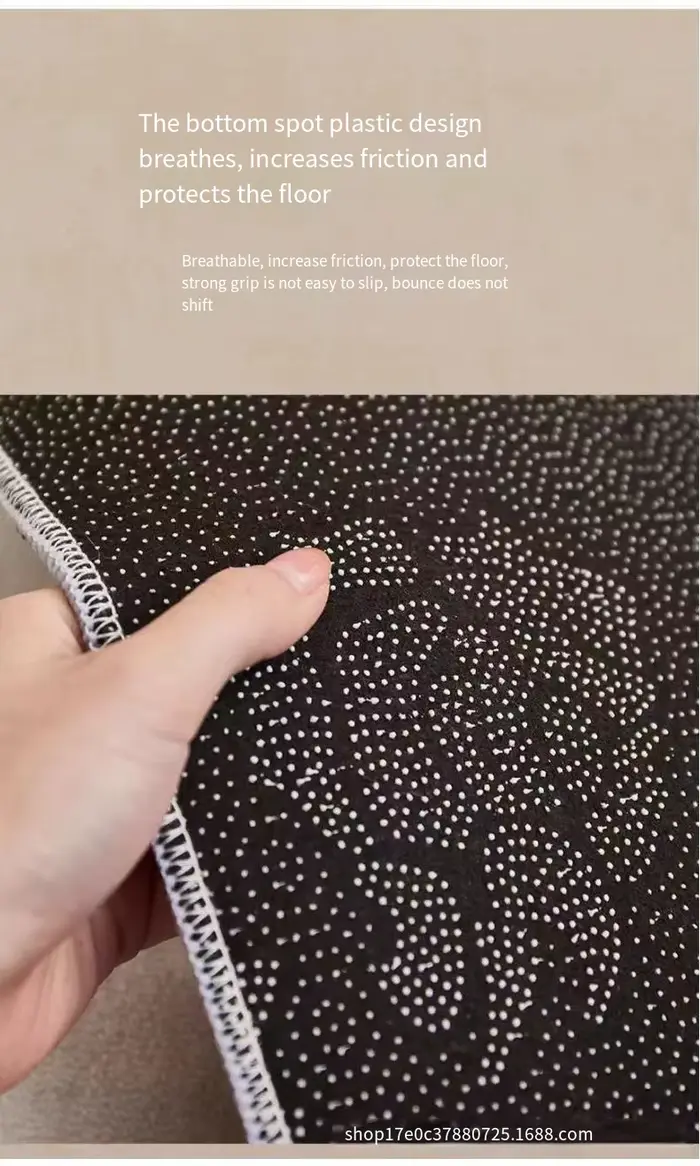 Tapis de sol en fausse fourrure de mouton VIKAMA pour entrée