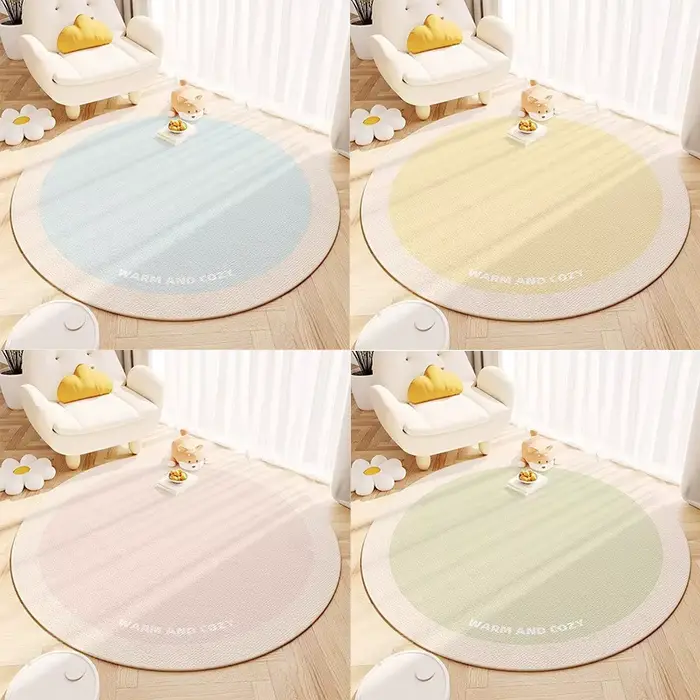 Tapis rond imprimé chaud et confortable