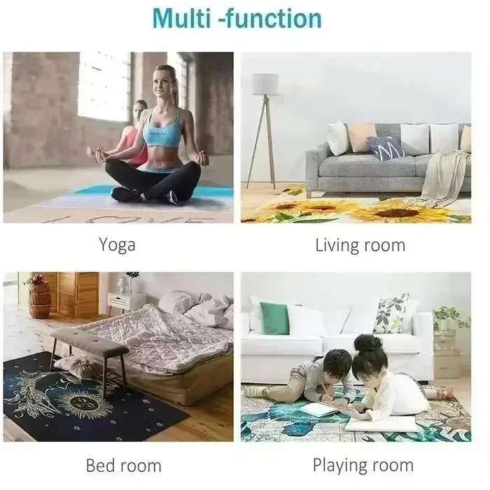 Tapis à Motif grec noir et doré, tapis de sol antidérapant à motif de marbre, adapté au salon, une chambre à coucher ou une décoration de la maison