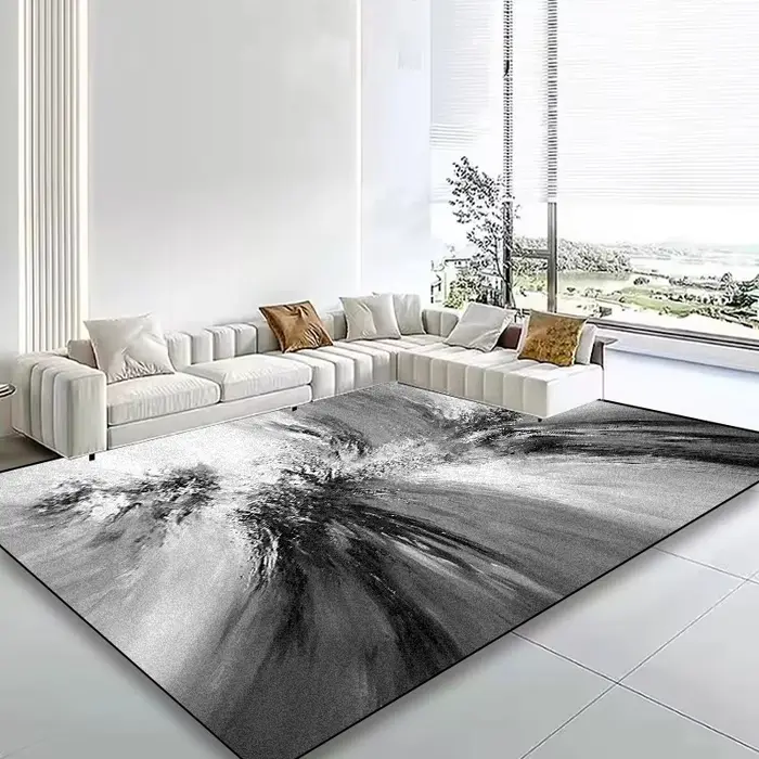 Grand tapis de style nordique antidérapant pour salon, décoration, tapis de zone de canapé, facile à nettoyer, tapis de table basse 200x300, tapis de chambre et de salon