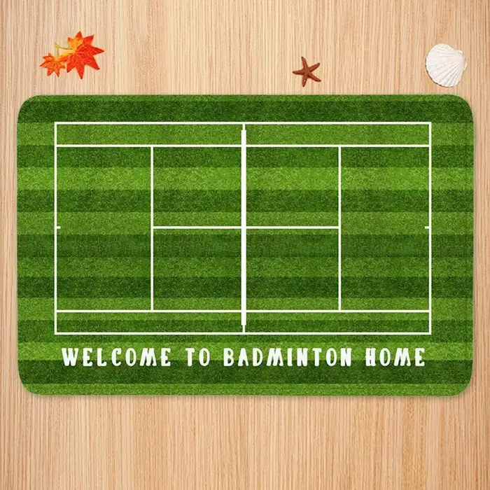 Tapis de porte de cour de tennis antidérapant, pour salle de bain, cuisine, balcon, salon, porche, l