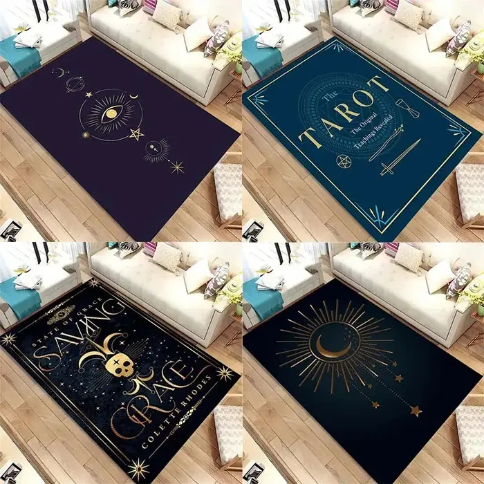 Tapis de sol motif tarot, décoration de porte, maison, salon