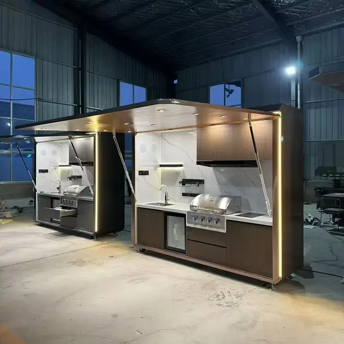 Cuisine extérieure commerciale préfabriquée modulaire pour jardin
