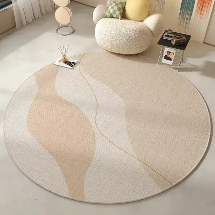 VIKAMA Tapis rond moderne et minimaliste
