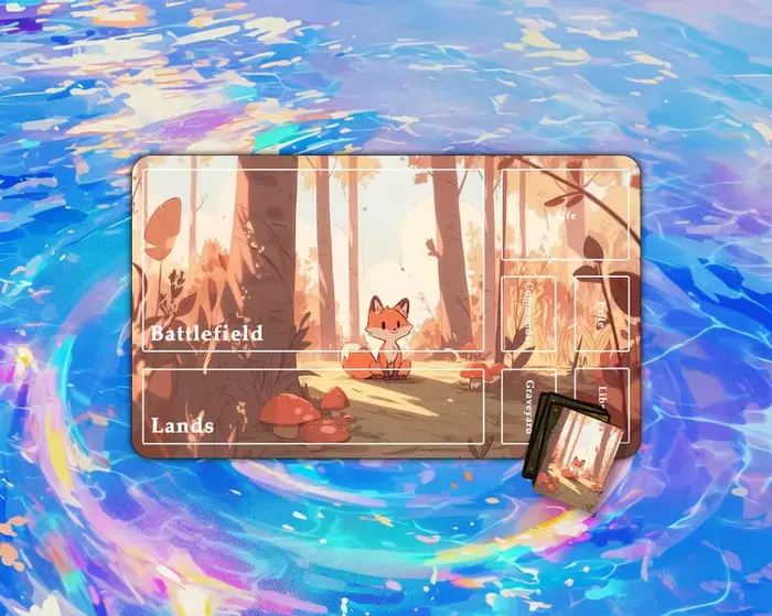 Tapis de jeu mignon renard 24 "x 14"