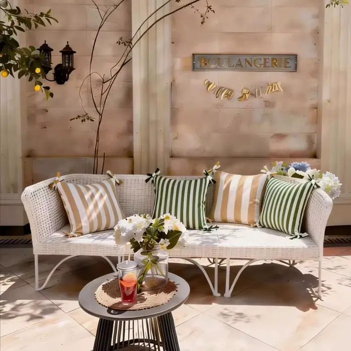 Housse de coussin imperméable d'été pour l'extérieur