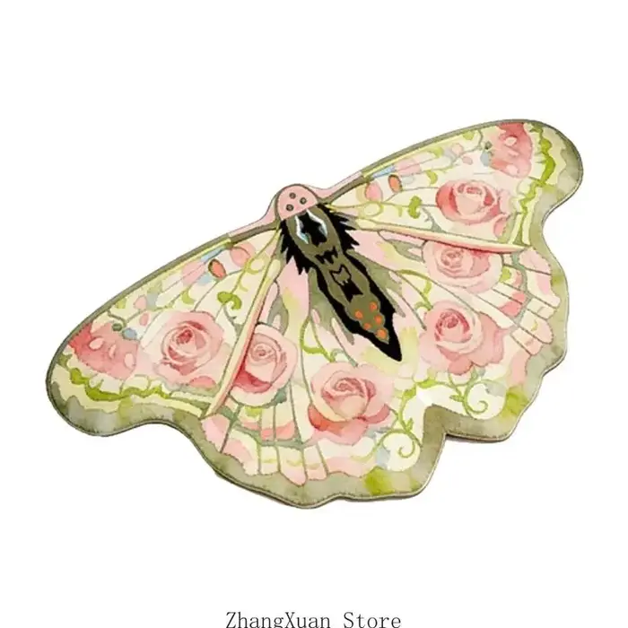 Tapis d'entrée, tapis papillon 23,62 X 35,43 pouces, envers antidérapant toucher doux pour chambre à coucher salon