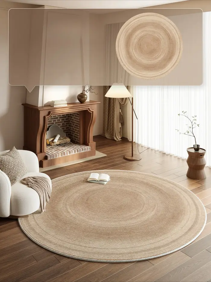 Tapis rond de style français pour la décoration de chambre