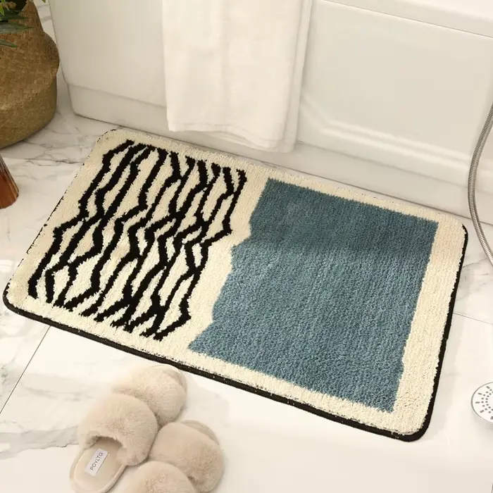Tapis absorbant l'eau pour toilettes - Protection de sol pour entrée de salle de bain - Tapis antidé