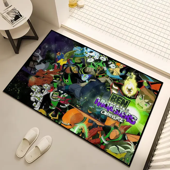 Dessin animé b- ben monstre 10 petit tapis chevet cuisine bain salon maison chambre