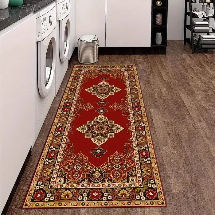 VIKAMA – tapis de Style persan Vintage, résistant aux taches et antidérapant, pour entrée et chevet de chambre à coucher, de cuisine, décoration de maison