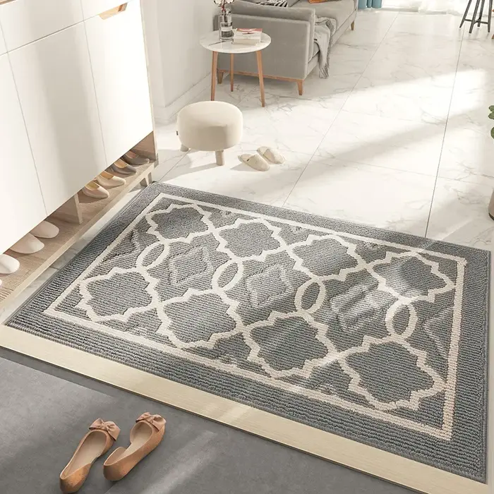 Tapis de porte de Style européen, motif géométrique classique, anti-poussière, tapis de pied, antidérapant, résistant à l'usure, pour l'extérieur