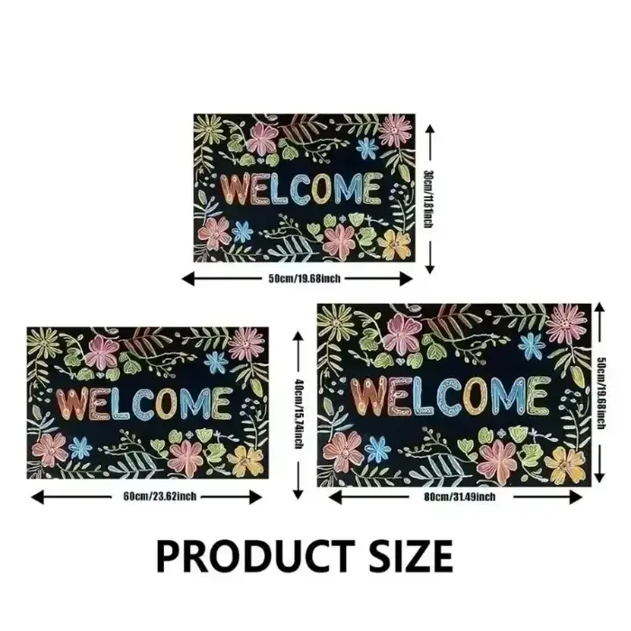 Tapis de porte à bordure à carreaux Vintage