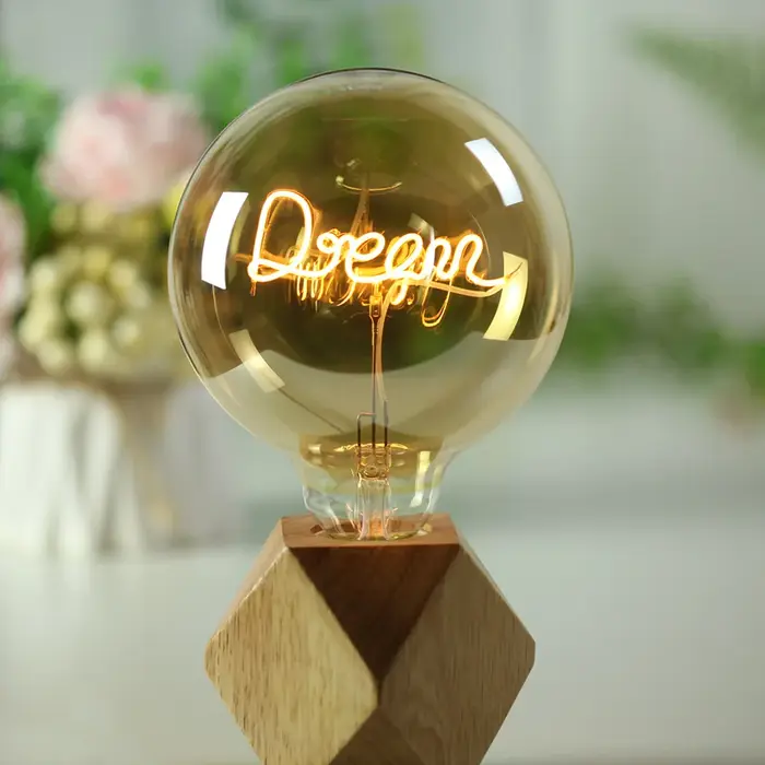 TIANFAN ampoule Led ampoule Vintage grand Globe Alphabet Filament 4W Dimmable 110V 220V ampoule Edis